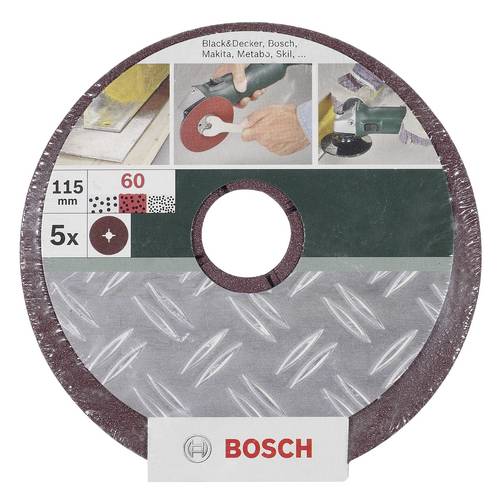 Bosch Accessories 2609256245 Schleifpapier für Schleifteller Körnung (num) 60 (Ø) 115mm 5St.
