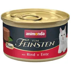 animonda Vom Feinsten Mousse Adult 85g Katzennassfutter 12 x 85 Gramm Rind + Ente