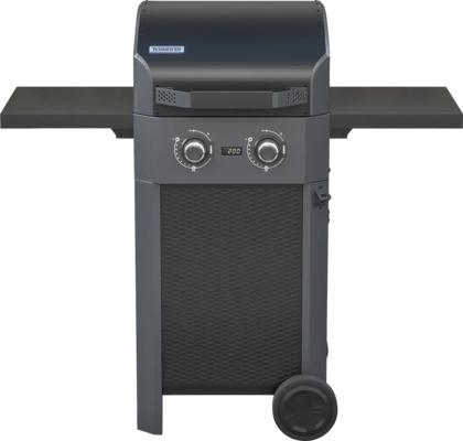 Elektrogrill TENNEKER Carbon, 2.300 W, digitale Temperaturanzeige, Warmhalterost, fahrbar