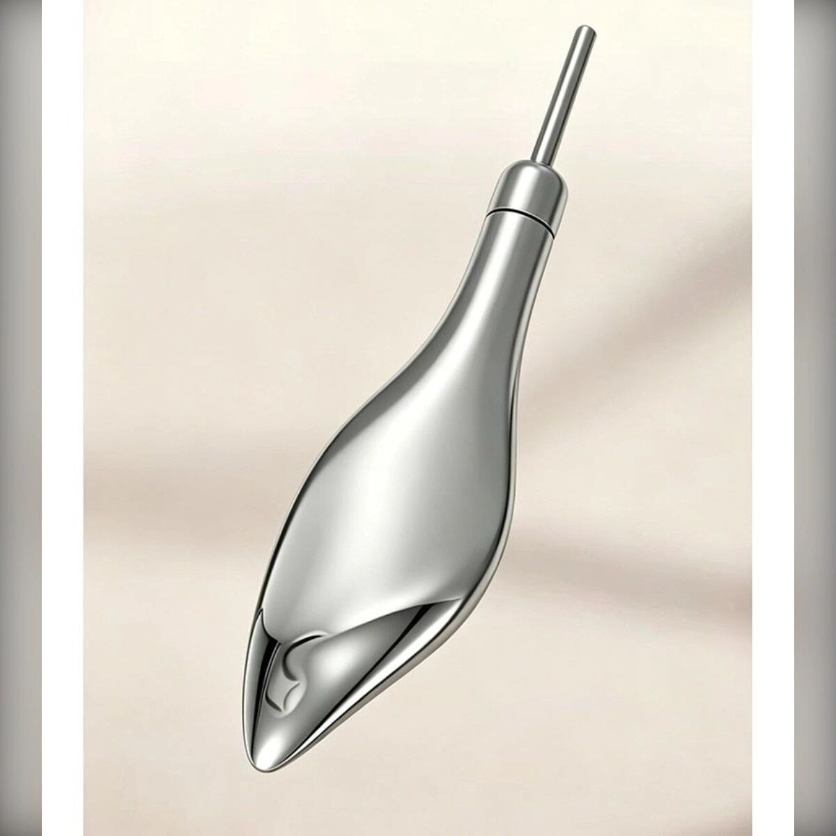 INF Akupressur Gua Sha Board - Zinklegierung Silber Gesichtslifting-Werkzeug für Kieferkonturierung und Augenmassage, nur