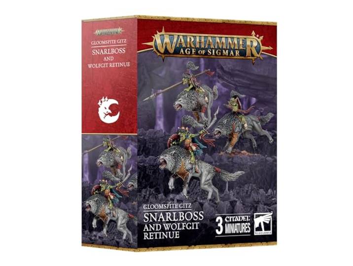 Warhammer - Leeftijd van Sigmar - Gloomspite Gitz: Snarlboss en Wolfgit Retinue (Games Workshop)