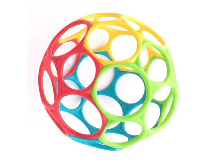 Bright Starts Oball 4 Classic, Flexibel En Gemakkelijk Vast Te Pakken Ontwerp, Meerkleurig