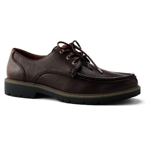 Leder-Schnürschuhe, Herren, size: regular, Braun, Leder, by Lands' End