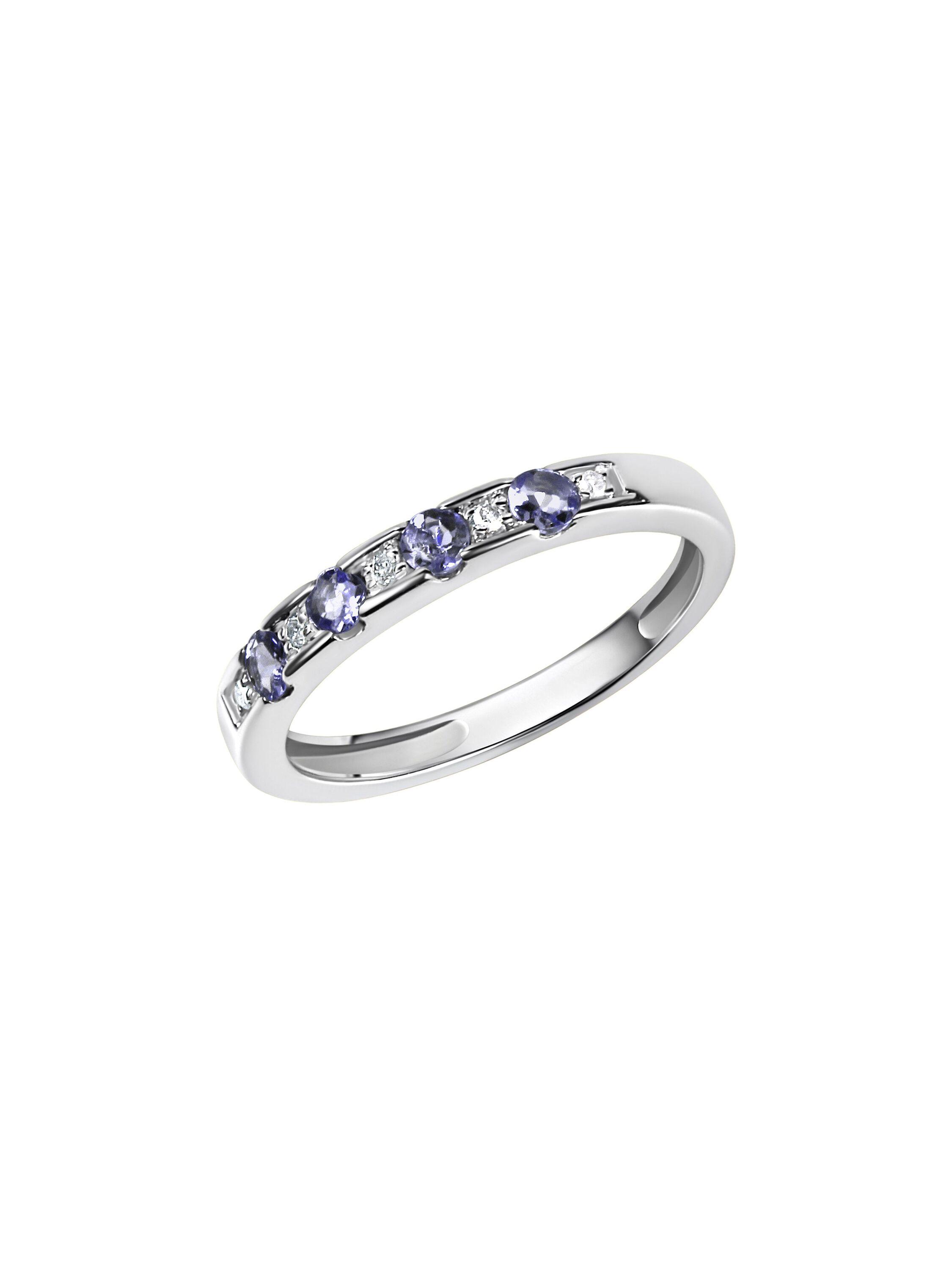 Diamonds by Ellen K. Ring Gold 333 mit Tansanit und Diamant 0,025ct.