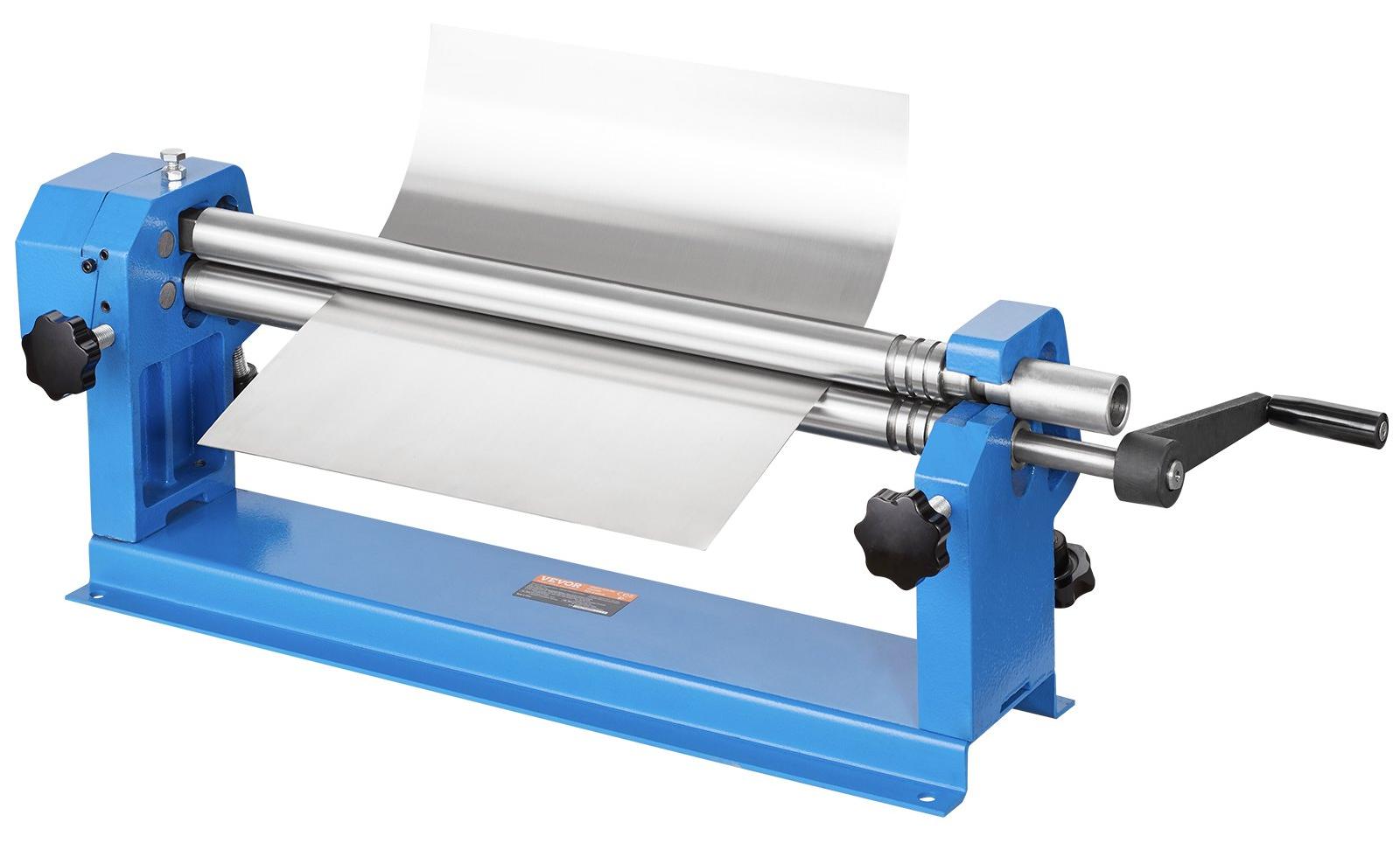 VEVOR Walzmaschine, 610 mm Formbreite, Blechwalzmaschine zum Rollen und Biegen, mit 2 abnehmbaren Walzen für niedriglegierten Stahl, Kupferblech, Aluminiumlegierungsblech