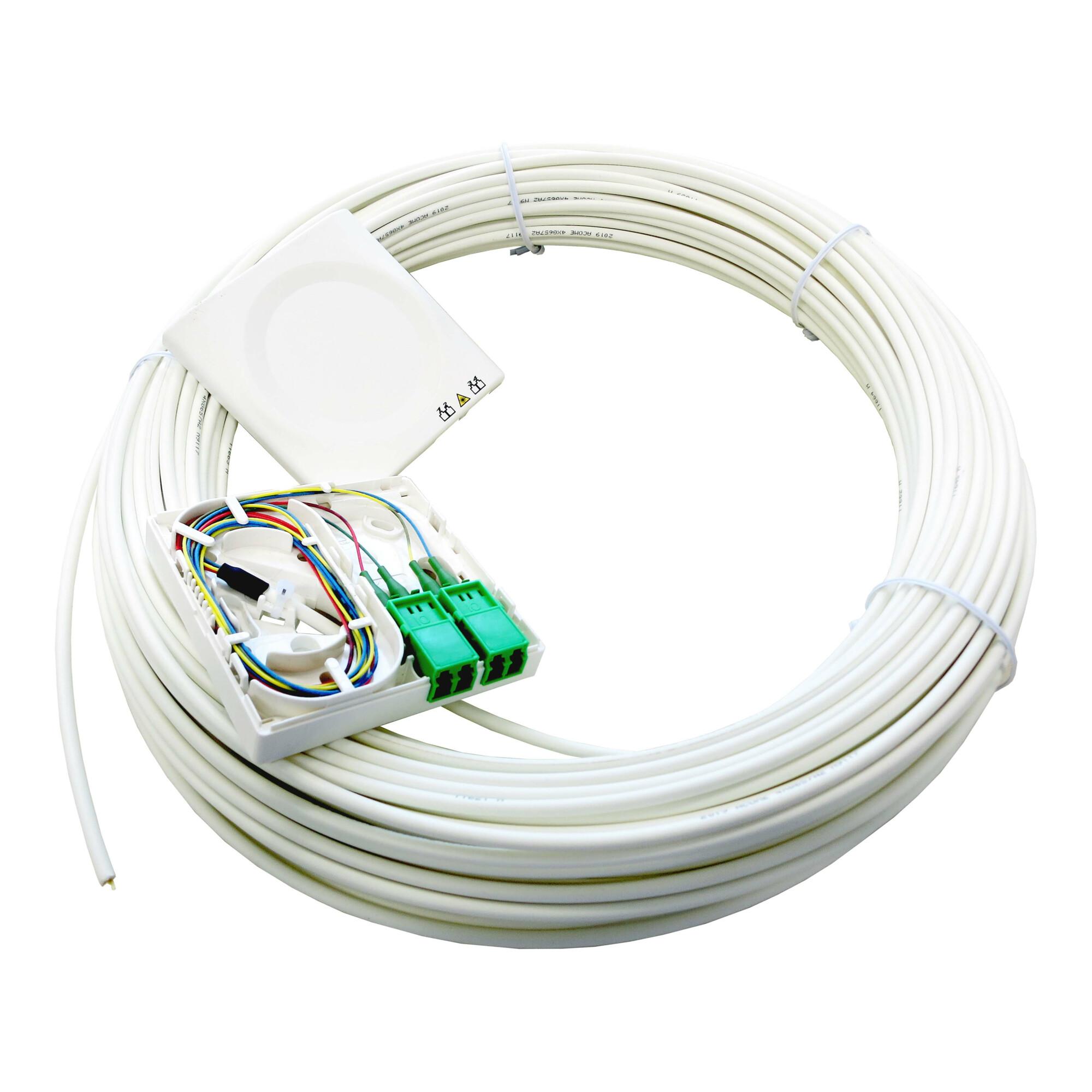 Acome Komponenten FTTH-AP-Dose T1 m. Kabel 30m 2xLCD/APC rws IO1140661823043003)