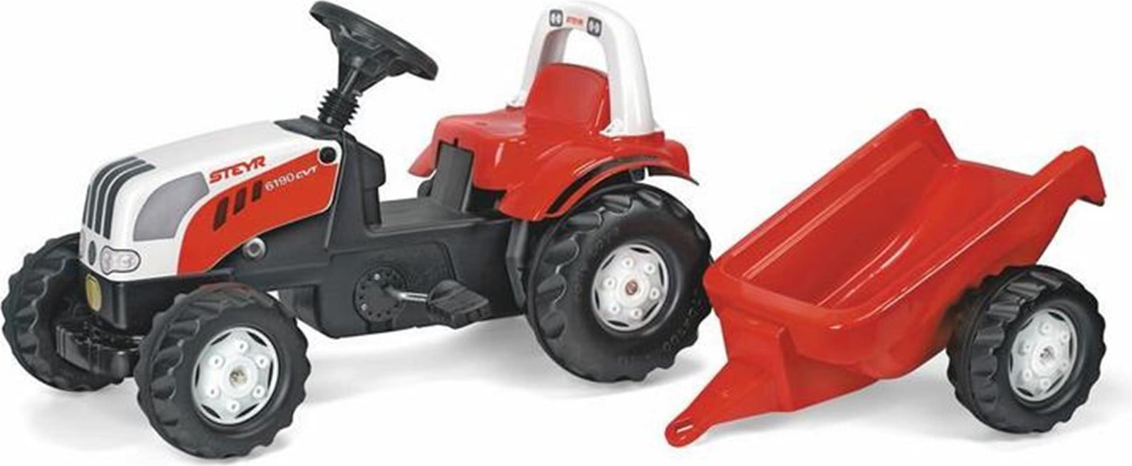 Rolly Toys kindertractor Steyr 6190 CVT met aanhanger