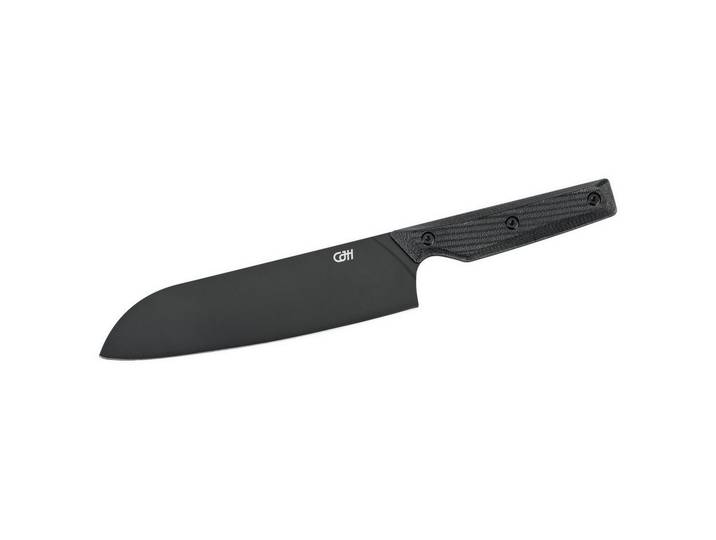 CJH Santokumesser CJH Santoku-Messer groß, VG10 Stahl, Micarta, schwarz