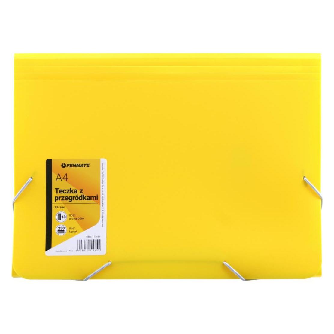 Penmate Ordner mit Fächern A4 PP-104 gelb (A4) (315718)