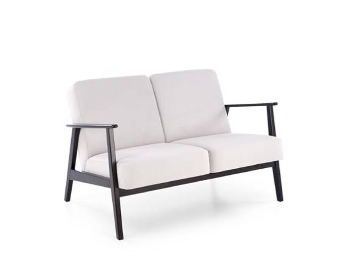 KRESTON Polstersofa ASENTO 2 Sitzer Stoffsofa Couch Loungesofa Holz Minimalistisch Mitte des Jahrhunderts Modern beige