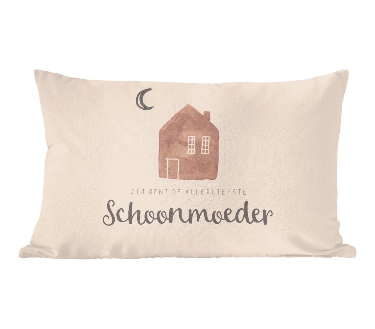 Sierkussen Jij bent de allerliefste schoonmoeder - Quote kussen - 50 x 30 cm