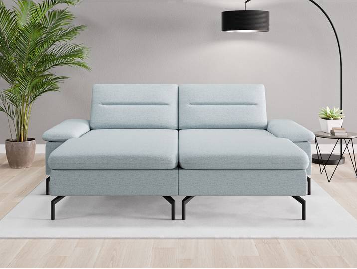 Loveseat Rio - Blau (Pastellblau) - Feiner Strukturstoff