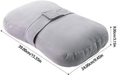 Youfap Market Plush Knee Pillow For Side Sleeper, Support Leg Pillow For Hip & Back Pain, Secure Bind Belt, Machine Washable Cover grey