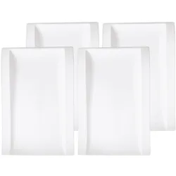 Villeroy & Boch Multipack NewWave Gourmetteller - 4 Stück, Teller, Weiss
