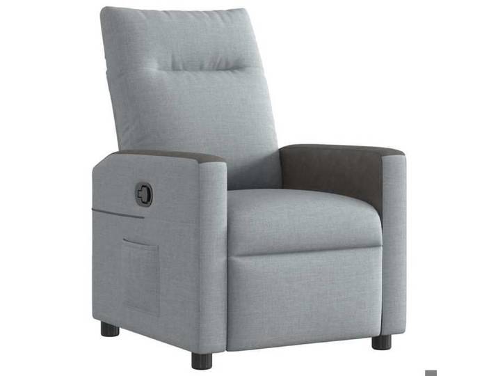 Sarazyj®Fauteuil inclinable - Fauteuil relaxant - 1 personne - 69x86x100 cm - Gris clair Tissu - 18778