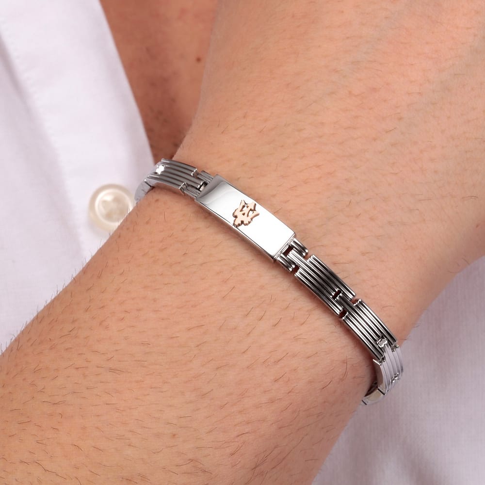 Bracelet Maserati En Acier Homme