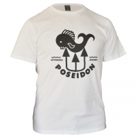 Poseidon T-Shirt Fish - weiß - Gr. S