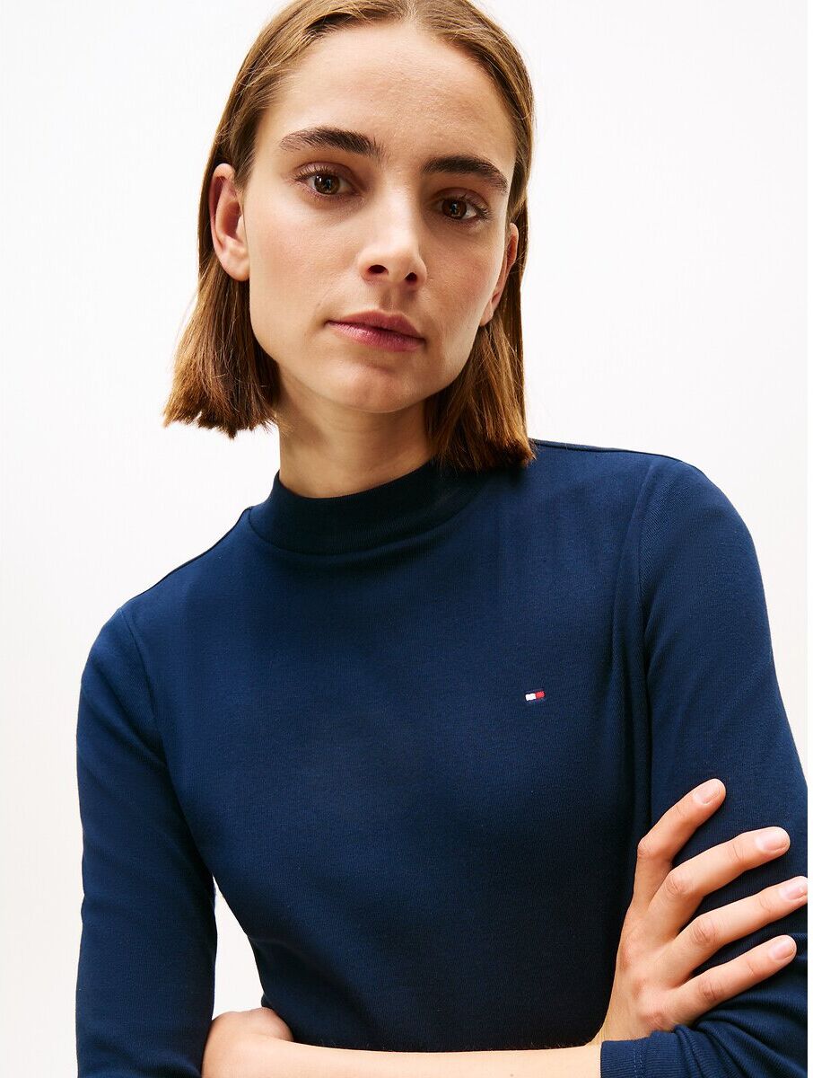 TOMMY HILFIGER Tee shirt col montant manches longues