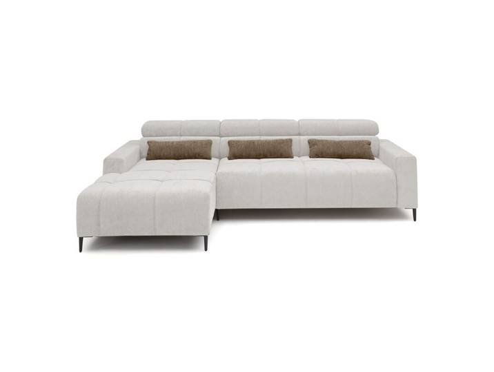 Trendstore Hilaria Ecksofa inkl. Kopfteilverstellung und Sitztiefenverstellung - Flow sand - links Großzügiges Sofa in modernem Design, bequem gepolstert, mit komfortablen Funktionen automatische Sitztiefenverstellung, manuelle Kopfteilverstellung Modern