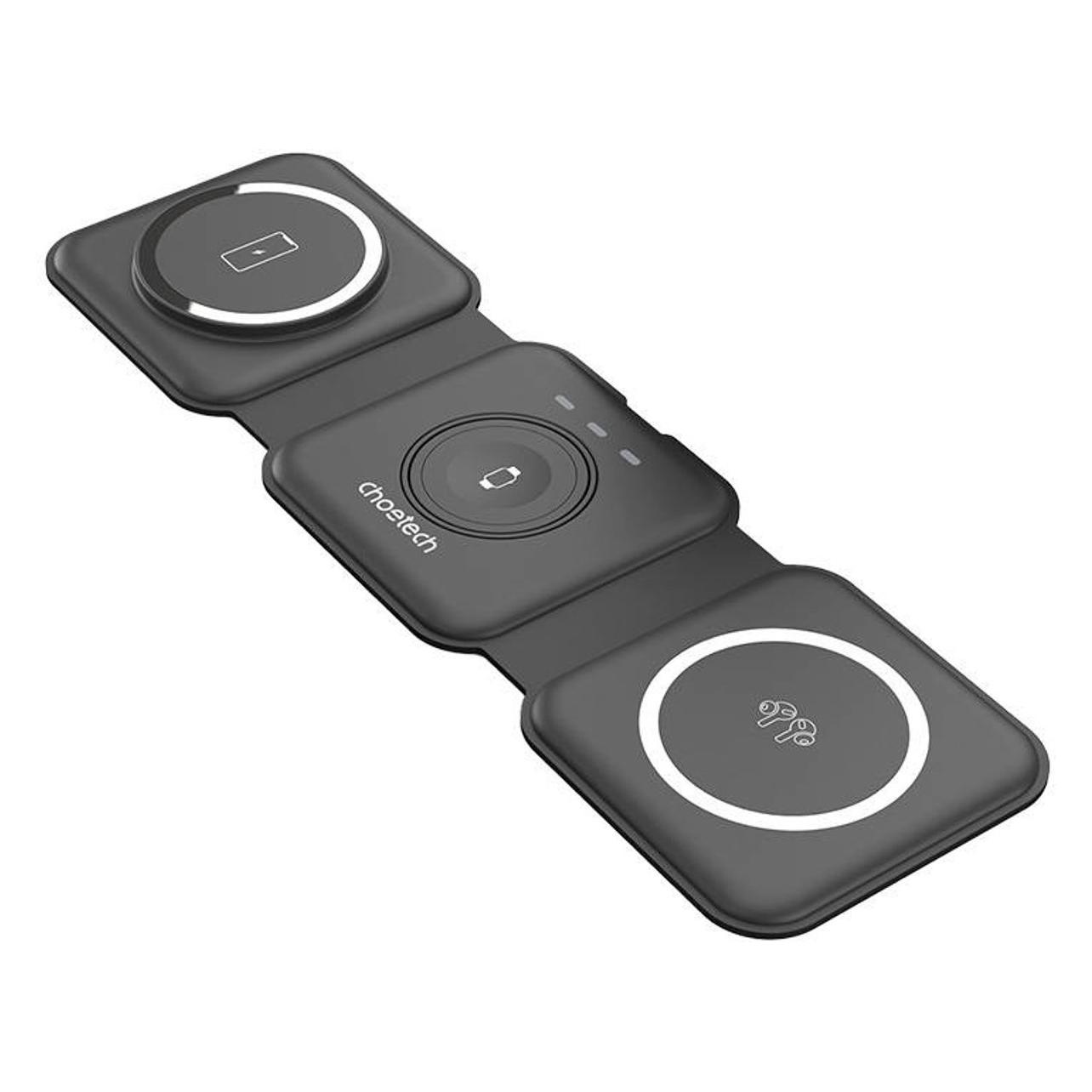 Choetech T588-F 3in1 Magnetic Wireless Charger (black) (15 W) (T588-F BLACK)