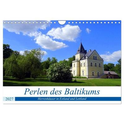 Perlen des Baltikums - Herrenhäuser in Estland und Lettland (Wandkalender 2027 DIN A4 quer), CALVENDO Monatskalender
