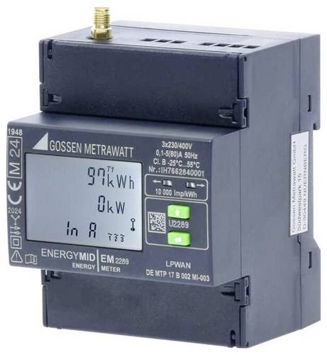 Gossen Metrawatt EM2289 U2289-V039 Drehstromzähler 80A MID-konform: Ja 1St.