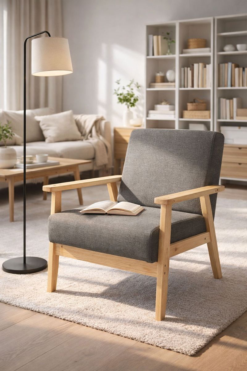 RegalosMiguel Sillón Domo Tela - Gris oscuro