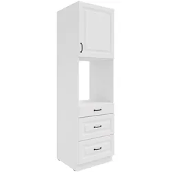 Küchen Backofen Hochschrank 60 Stilo Weiss Küchenzeile Küchenblock + Schubladen