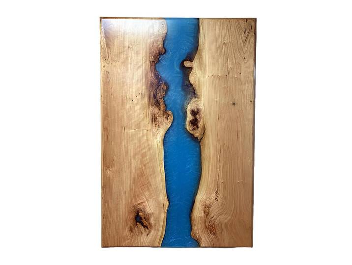 Xlmoebel Esstisch Massiver River Table mit einzigartigem Flussmuster aus Epoxidharz (1-St., Esstisch), Hergestellt in Europa