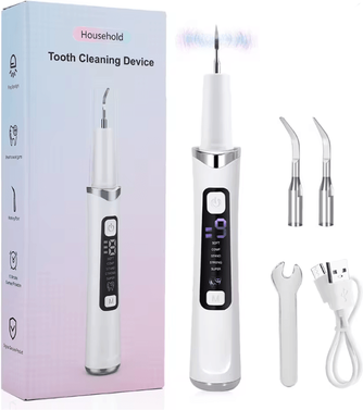 Inspire Essentials SmilePro Ultrasonic Tooth Cleaner With 5 LED Lights And 9 Level Plaque Removal System a