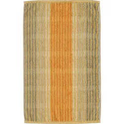 Cashmere Handtuch 30 x 50 cm gestreift hell-orange