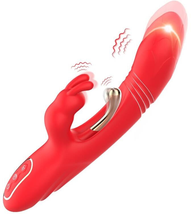 URBAN SKY Vibromasseur Rabbit en silicone doux avec stimulations multiples