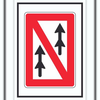 HB-Druck überholverbot für Verbände Symbol A4 (210x297mm)