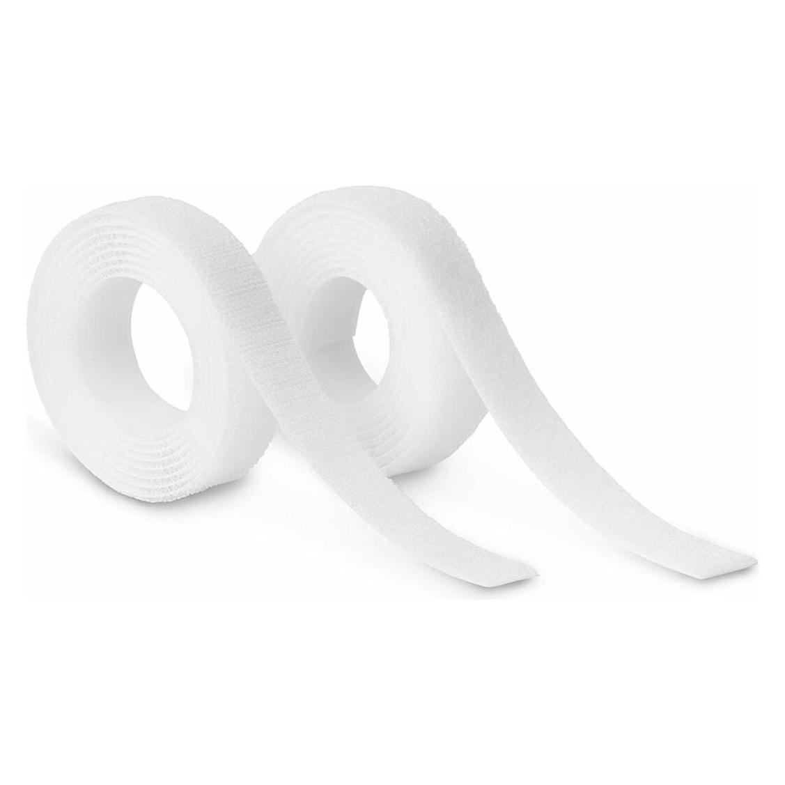 Inofix Doppelseitiges Klebeband 2145-2 Weiss 1,5 m x 2 cm Haken und Schlaufenverschluss 2 Stücke (20 mm) (49435122)