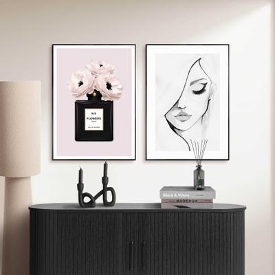 Bild mit Rahmen REINDERS "Schönheit der Frau", farbe bild(er): weiß, Bilder, B/H/T: 50cm x 70cm x 1,6cm, Menschen, 2 Stk., MDF, Hobbyraum - Weiß - MDF - Frauen - 50x70 cm, B:50cm H:70cm T:1,6cm