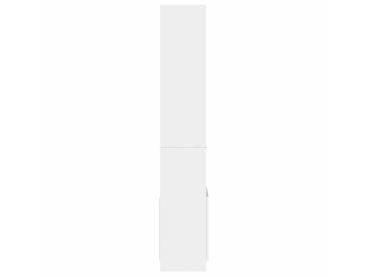 Bibliothèque SOLOMOON CHIC Buffet haut - pour salon - 63x33x180 cm blanc bois d'ingénierie BB111