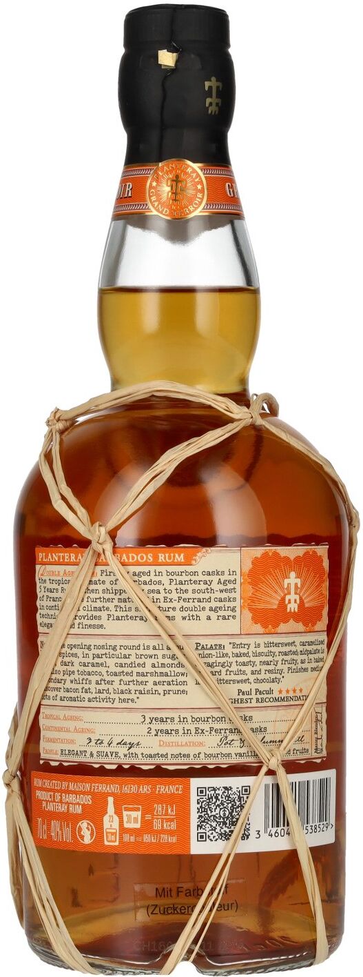 Planteray Rum BARBADOS 5 Years Old Old Traditional Rum 40% Vol. 0,7l