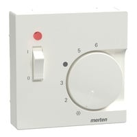 Zentralplatte besonders flach für Raumtemperaturregler-Einsatz mit Schalter 534819 weiß (glänzend), Retail