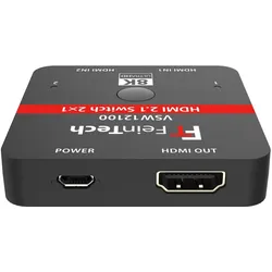 FeinTech VSW12100 HDMI 2.1 Switch 2 In 1 Out Auto-Switching, Switch Box