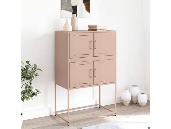 Buffet - - Bahut - Acier - Rose - 4 compartiments - 68 5x38 5x107 cm 182yxt39p