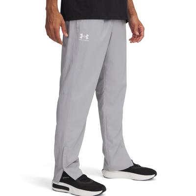 Trainingshose UNDER ARMOUR "UA RIVAL WVN WINDBREAKER PNT", Herren, Gr. XL, N-Gr, grau (mod gray, mod gray, weiß), Obermaterial: 100% Polyester, Hosen Trainingshose, für vielseitige Aktivitäten, für Sportmode und aktive Freizeit