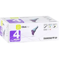 Mylife Clickfine Pen-Nadeln 4 Mm Diamond Tip 100 ST