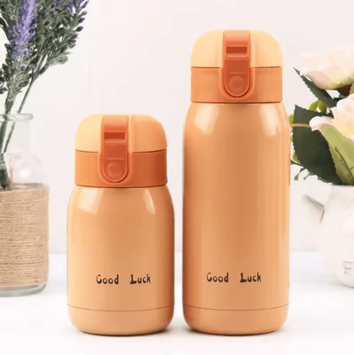 Inspire Essentials Mini Stainless Steel Thermos Cup Portable Insulated Coffee Mug 200ml orange