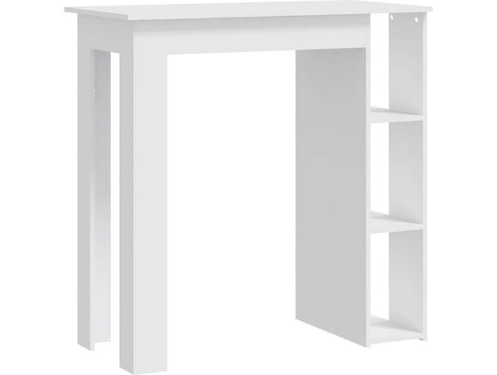 vidaXL Bartisch mit Regal Weiß 102x50x103\,5 cm Holzwerkstoff