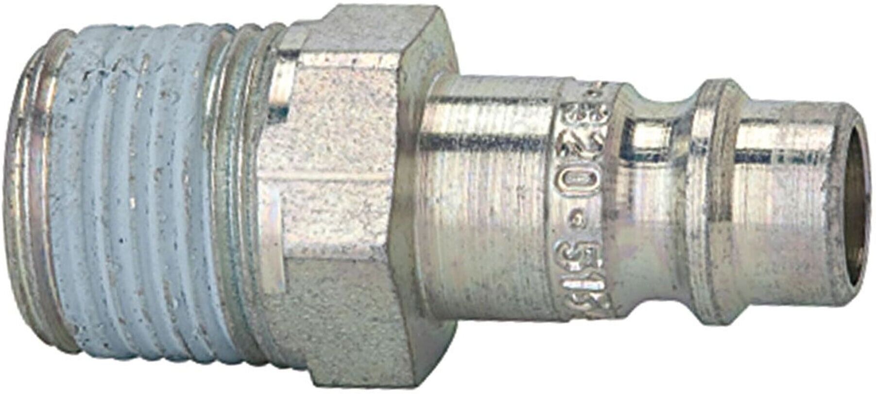 Riegler Nippel für Kuppl. NW 7,2-7,8, Stahl gehärtet/verz., R 1/4 AG PTFE (244.901)