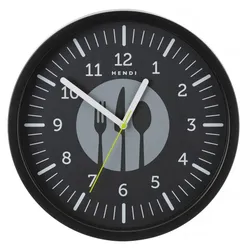 HENDI Wanduhr, designed by Robert Bronwasser, Schwarz, ⌀356x(H)45mm