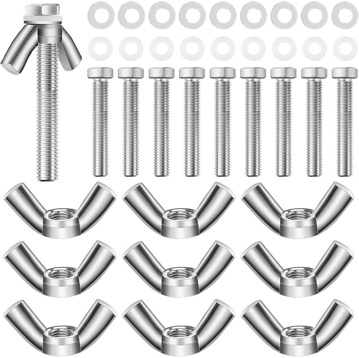 Set van 50 moeren M8