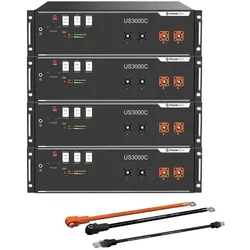 Pylontech 4x US3000D LiFePO4 Batterie 14kWh mit Wechselrichter-Anschlusskabelset - 0% MwSt. (gemäß§12 Abs.3 UstG**)