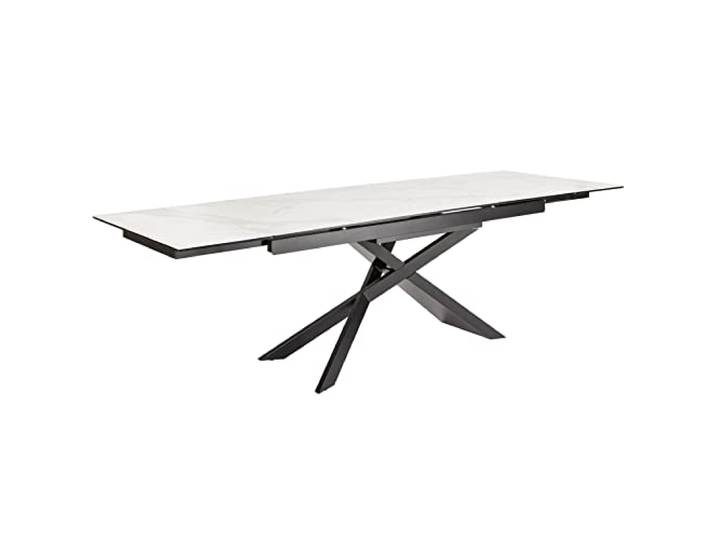 invicta INTERIOR Esstisch Euphoria 260cm - schwarz grau - Keramik 12 Sitzplätze, hochwertig, stabile Konstruktion, 120 kg Belastbarkeit, höhenverstellbare Füße, Metallgestell