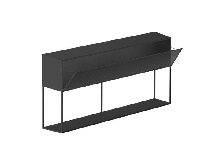 ZEUS buffet TRISTANO H 82 cm (Noir cuivré sablé avec le strip LED - Métal)